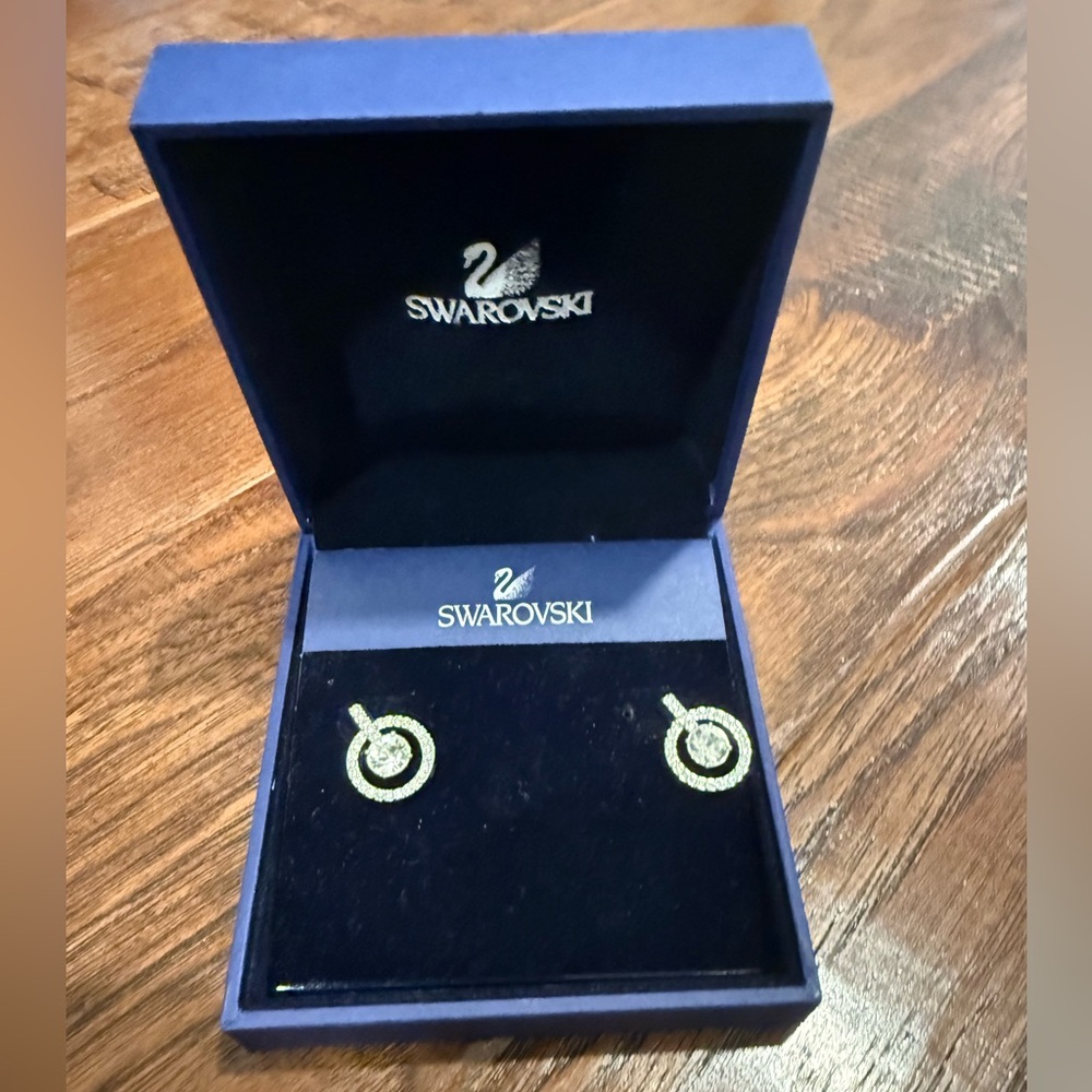 Swarovski Lavender Pierced Earrings
